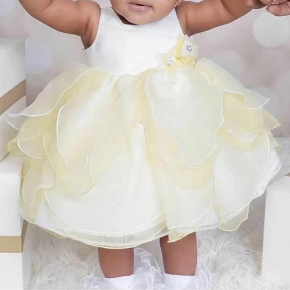 Adorable Baby Dress with Yellow Accents